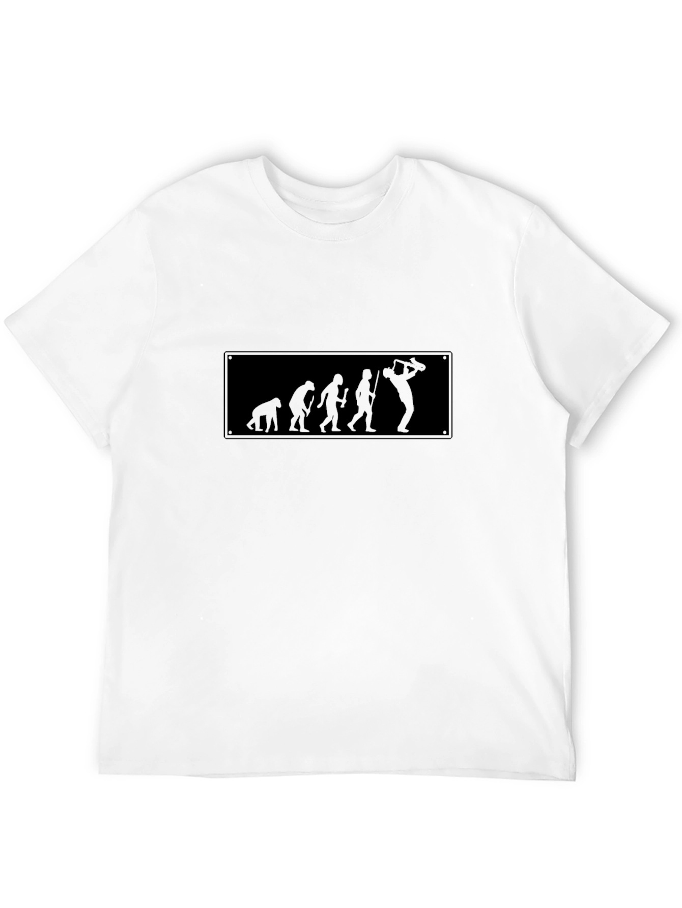 Evolution of Saxophone Player Black T-Shirt