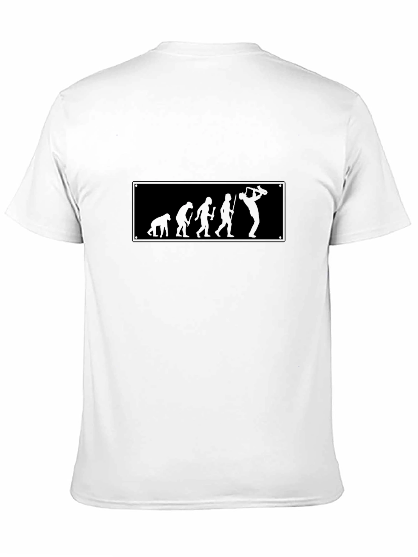 Evolution of Saxophone Player Black T-Shirt