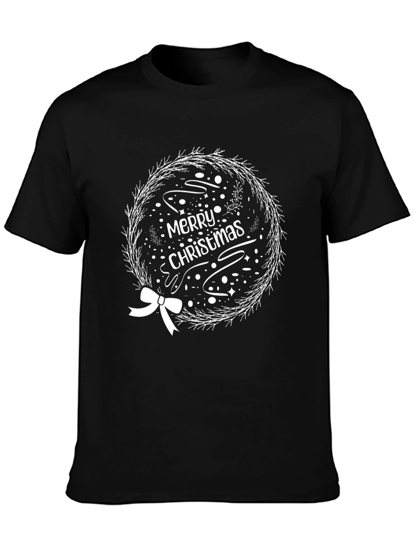 Merry Christmas Wreath Graphic Tee