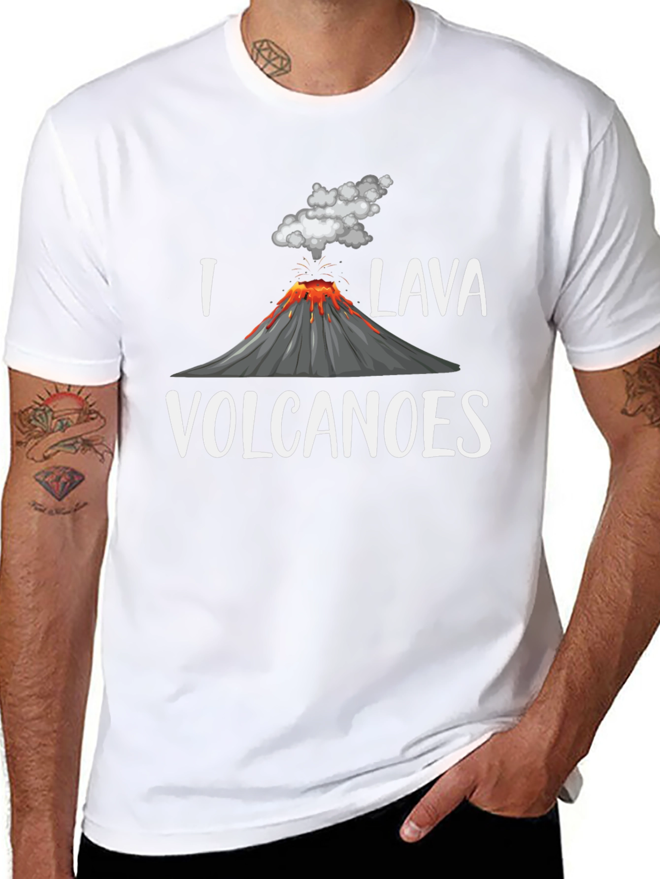 I Lava Volcanoes Black Graphic T-Shirt