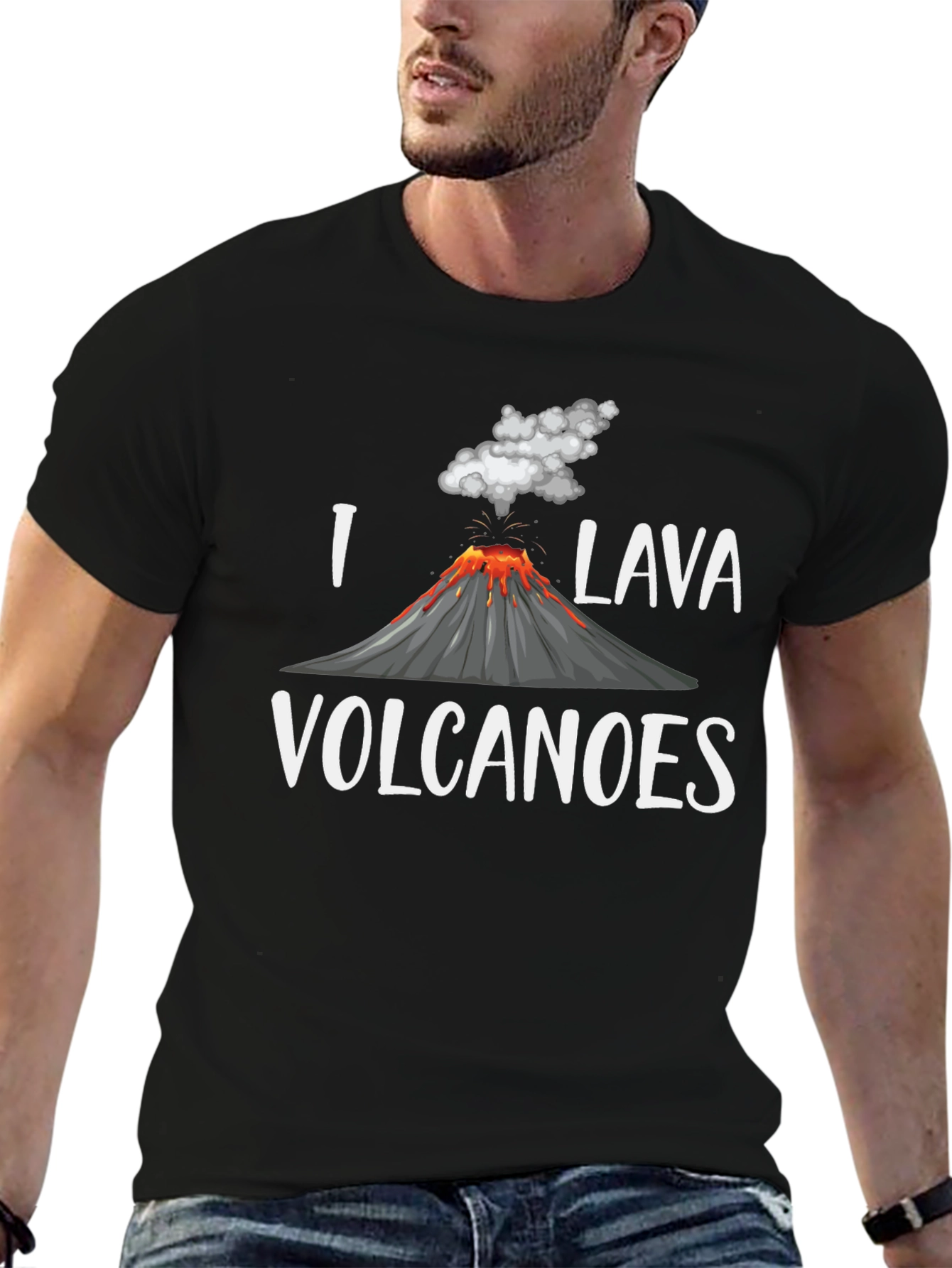 I Lava Volcanoes Black Graphic T-Shirt