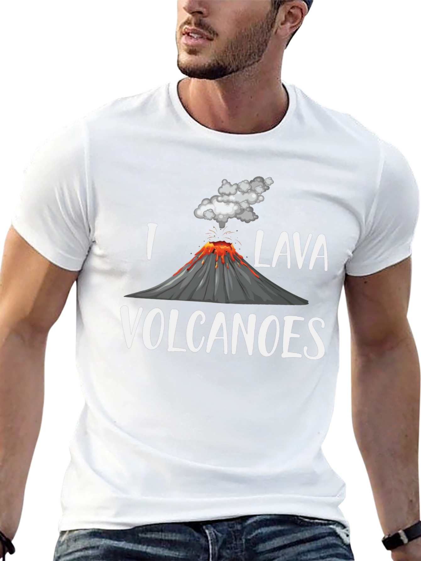 I Lava Volcanoes Black Graphic T-Shirt