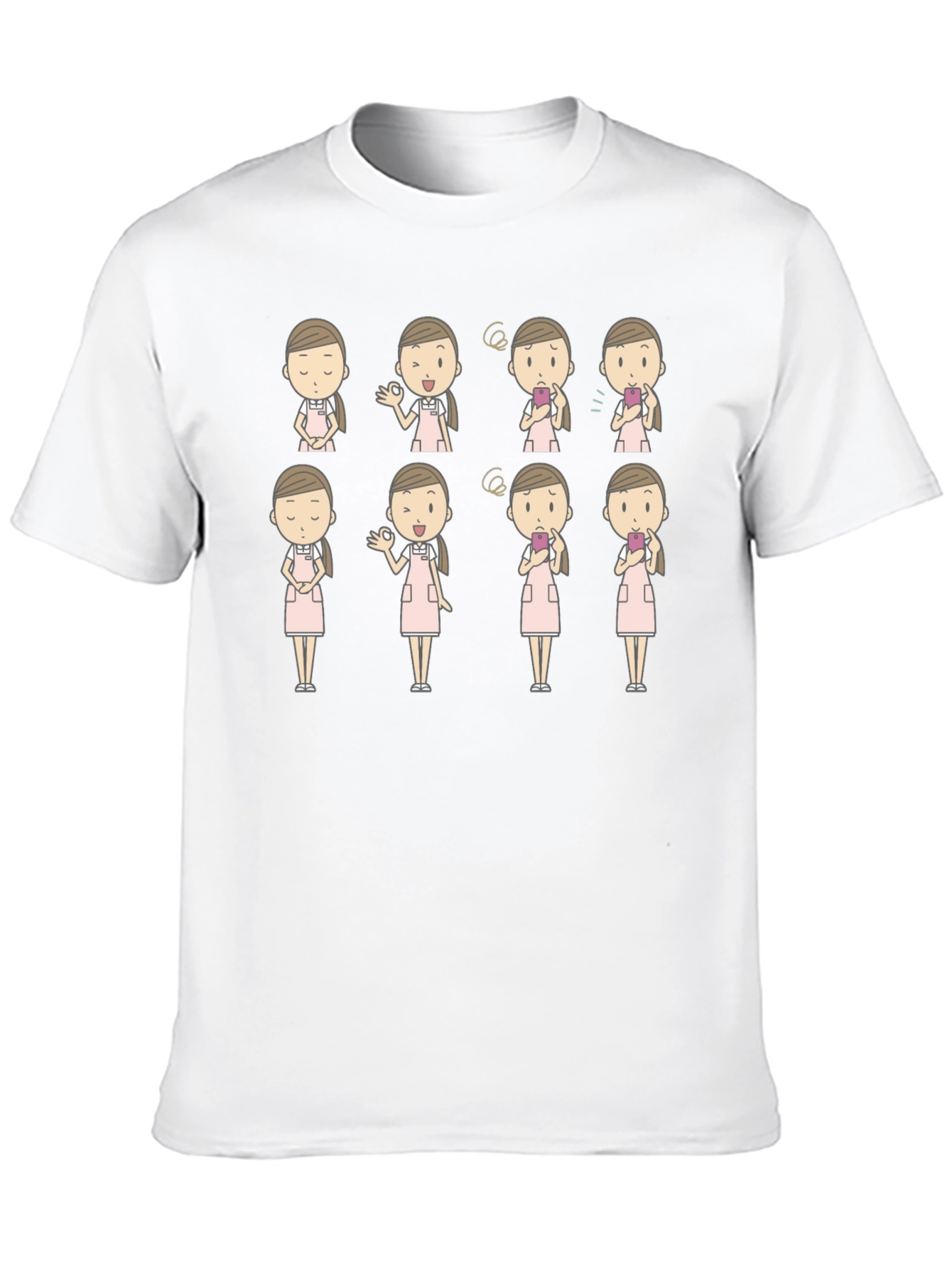 Cartoon Nurse T-Shirt - Black