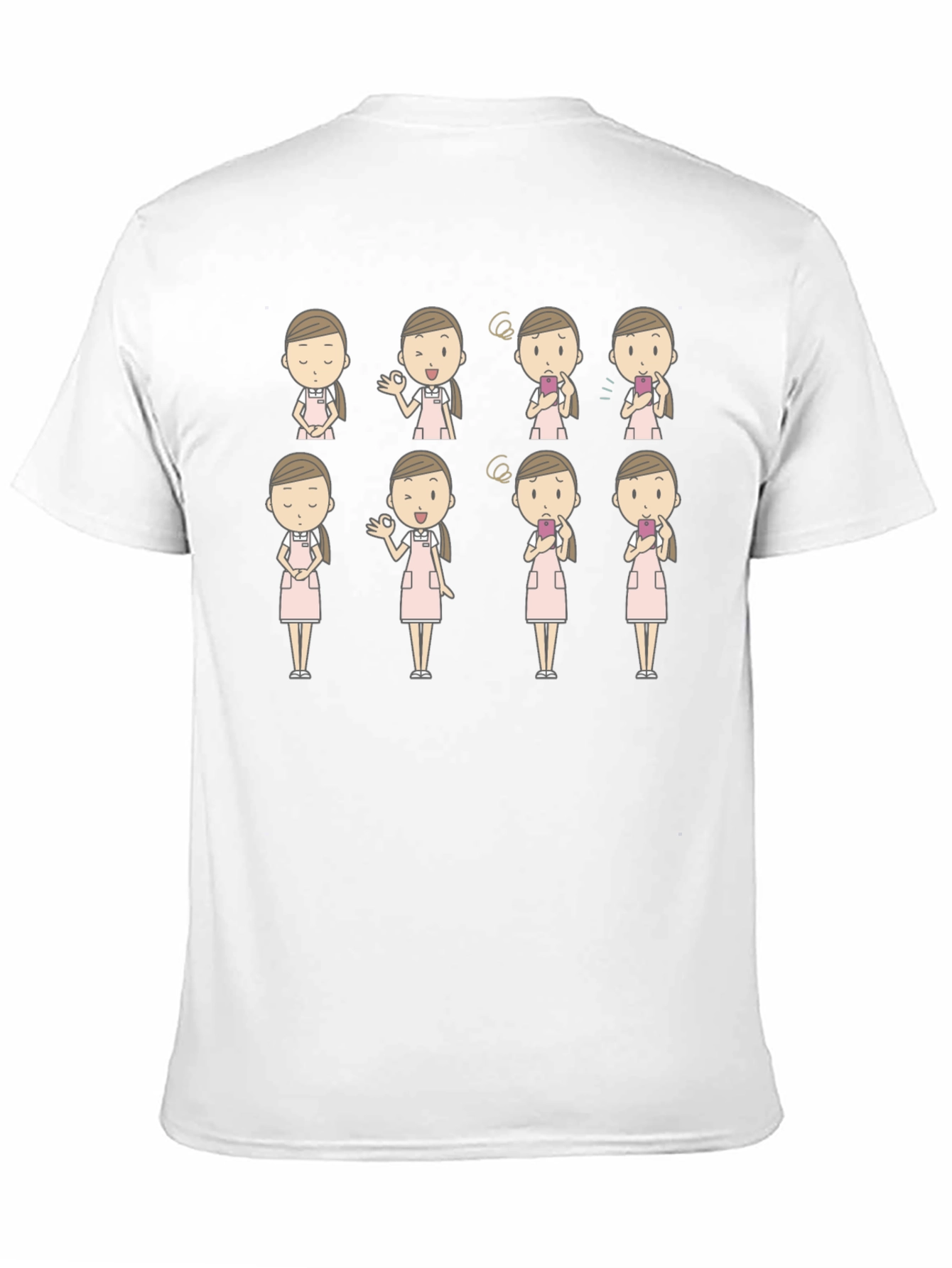 Cartoon Nurse T-Shirt - Black