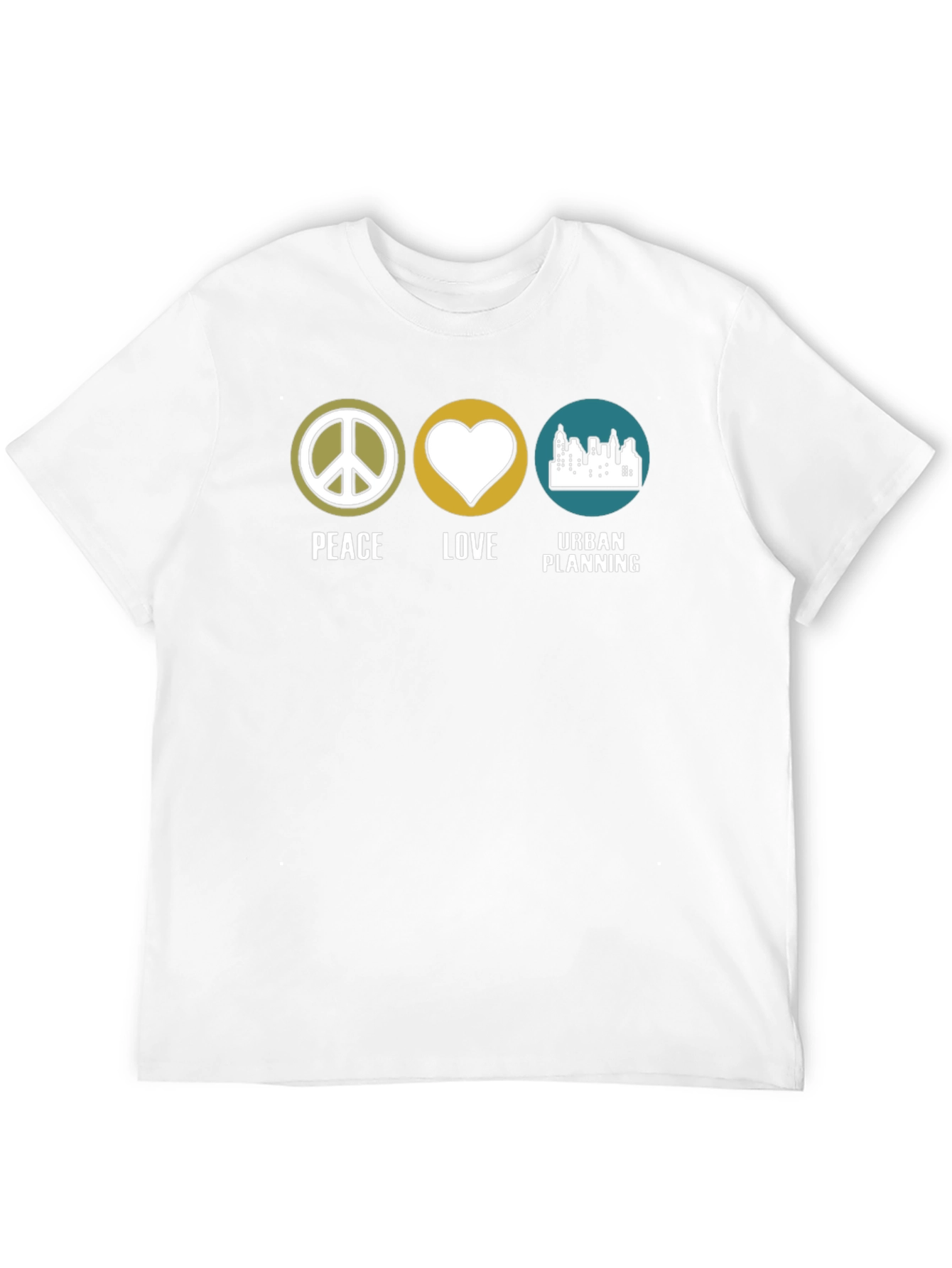 Peace Love Urban Planning Graphic Tee - Black
