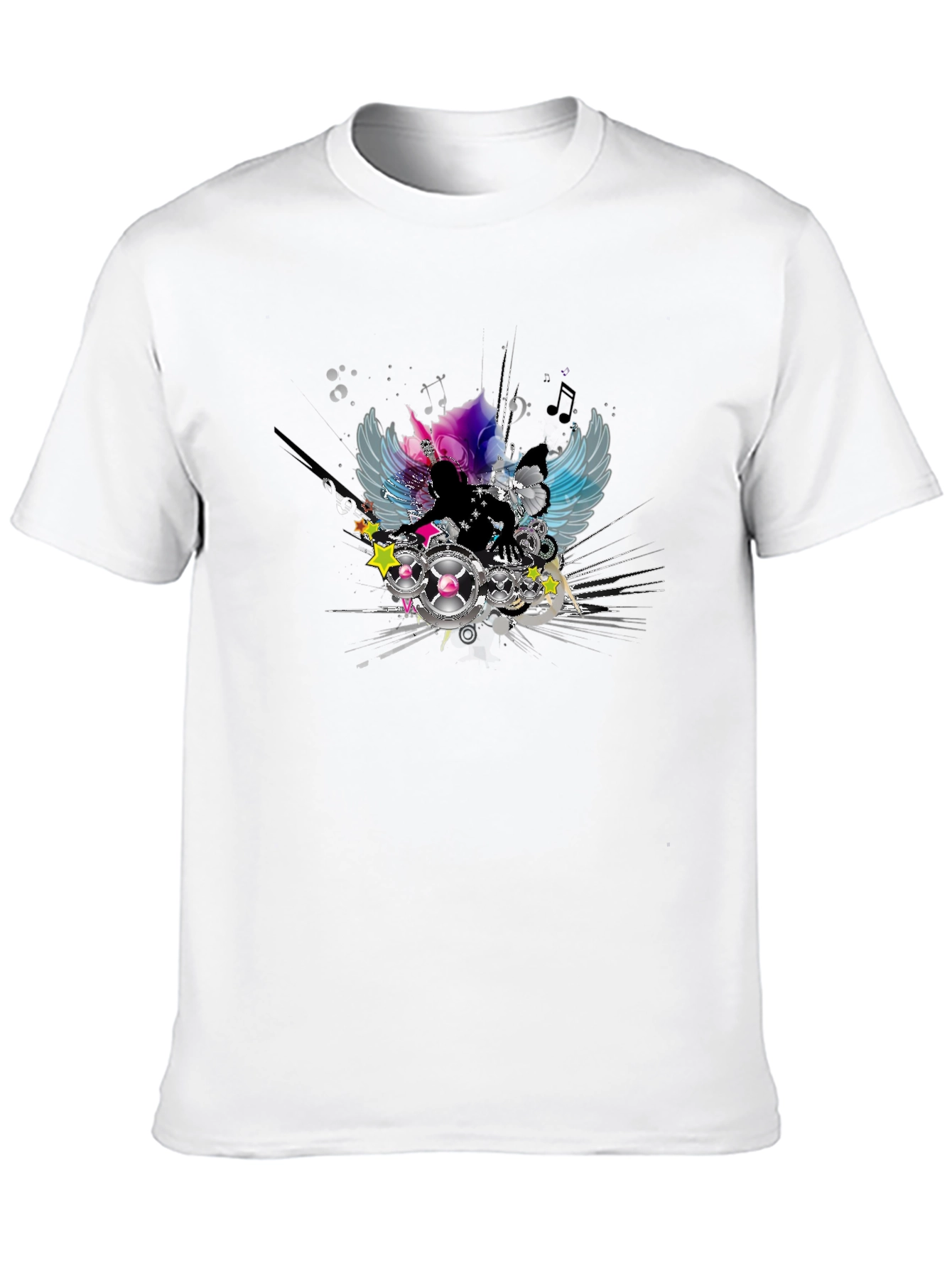 DJ Angel Graphic Black T-Shirt