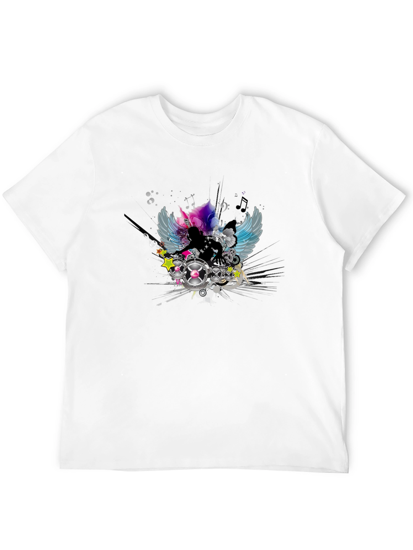 DJ Angel Graphic Black T-Shirt