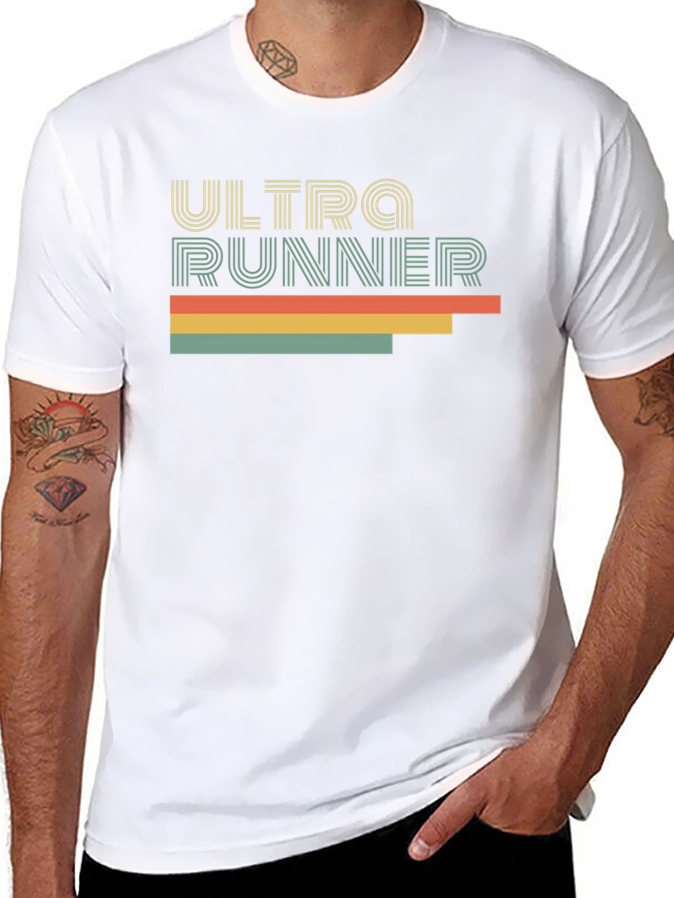 Ultra Runner Retro Style Black T-Shirt