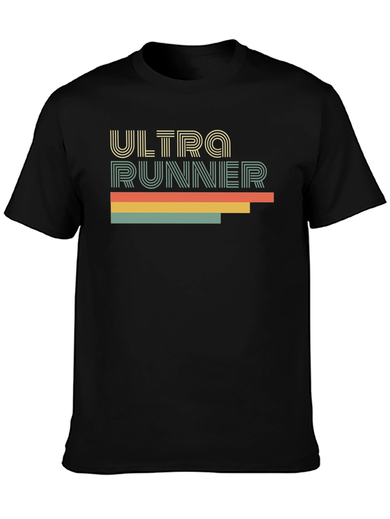 Ultra Runner Retro Style Black T-Shirt