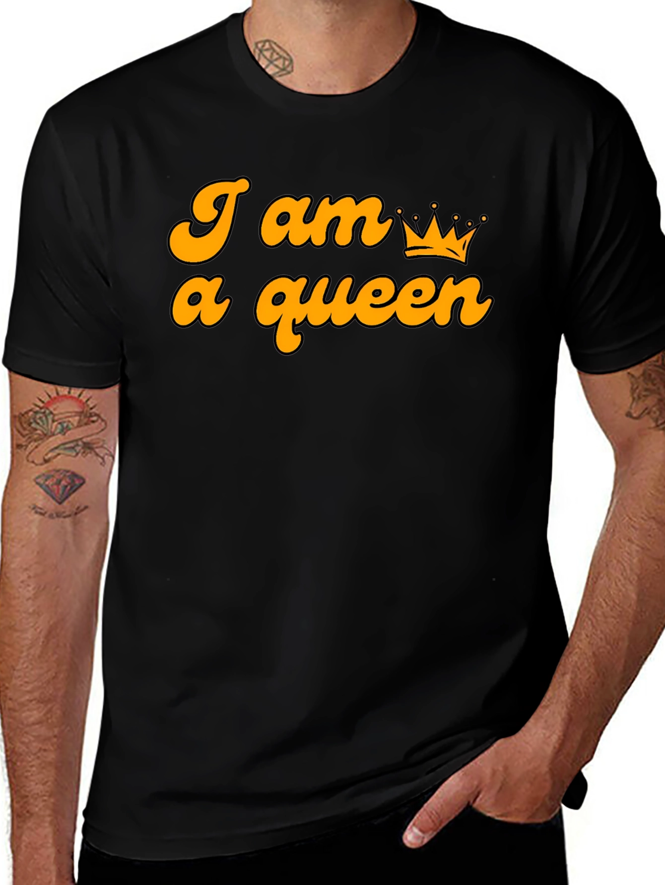 I am a Queen Graphic T-Shirt - Black