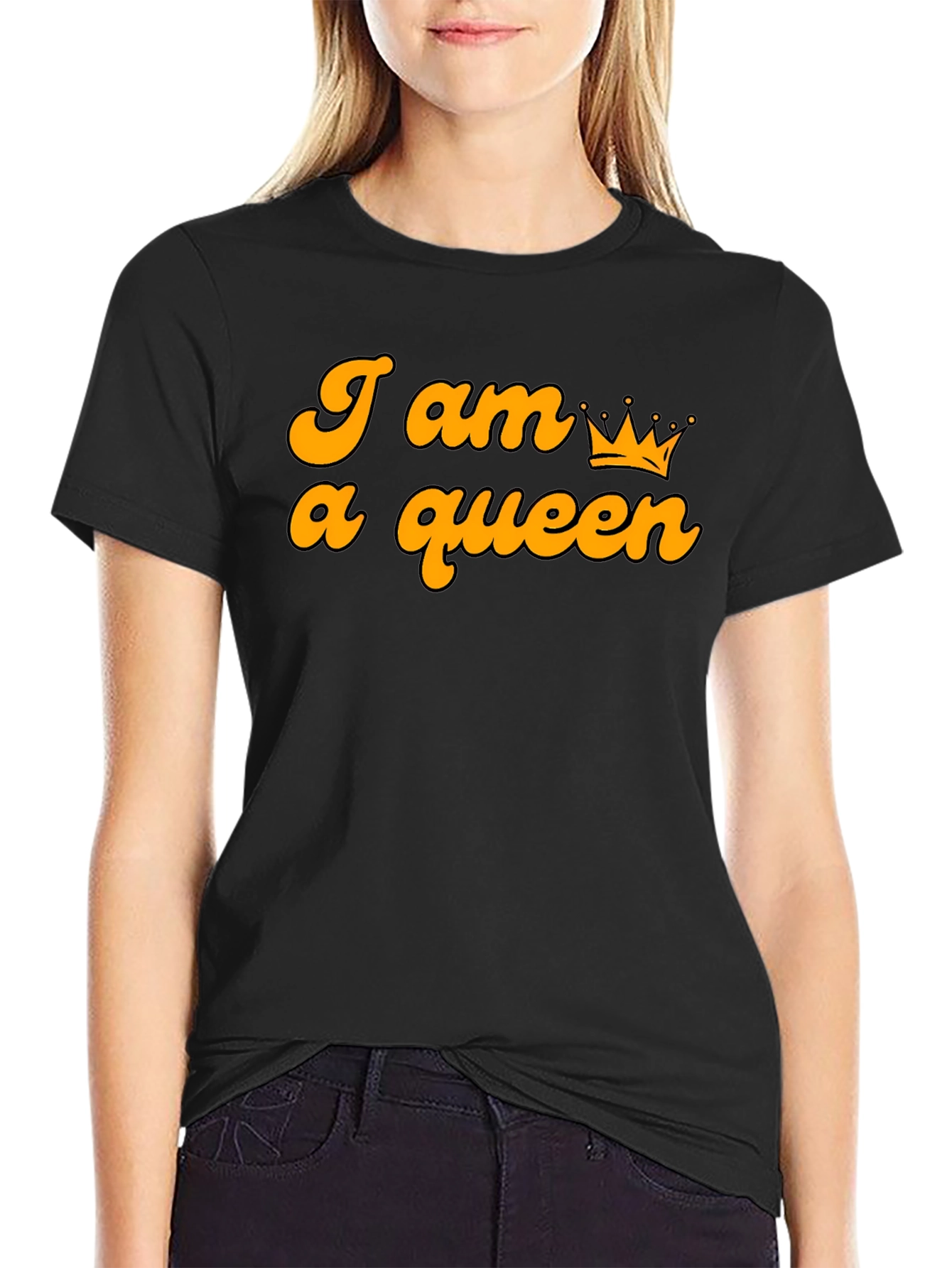 I am a Queen Graphic T-Shirt - Black