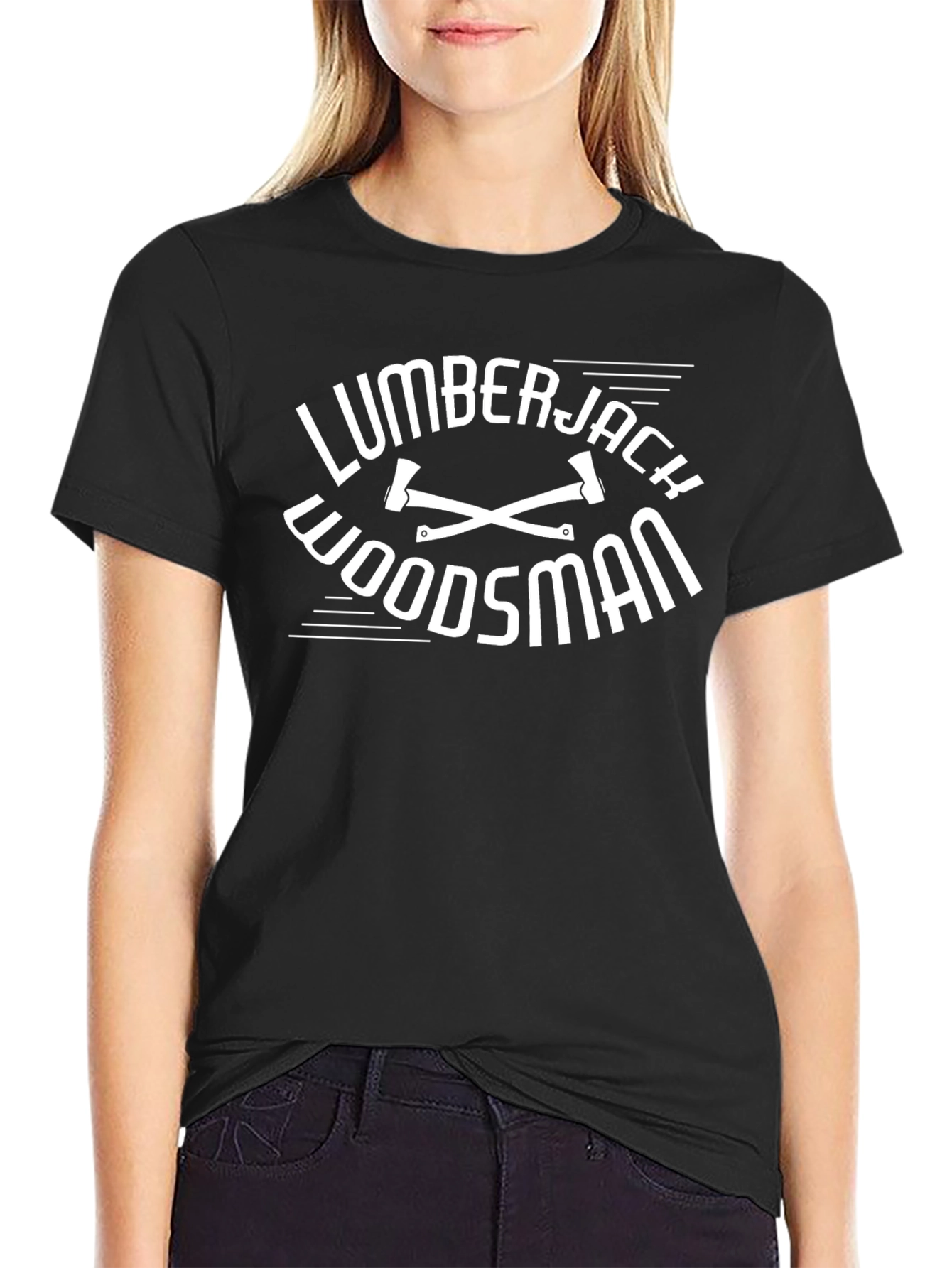 Lumberjack Woodsman Graphic Tee - Classic Black T-Shirt