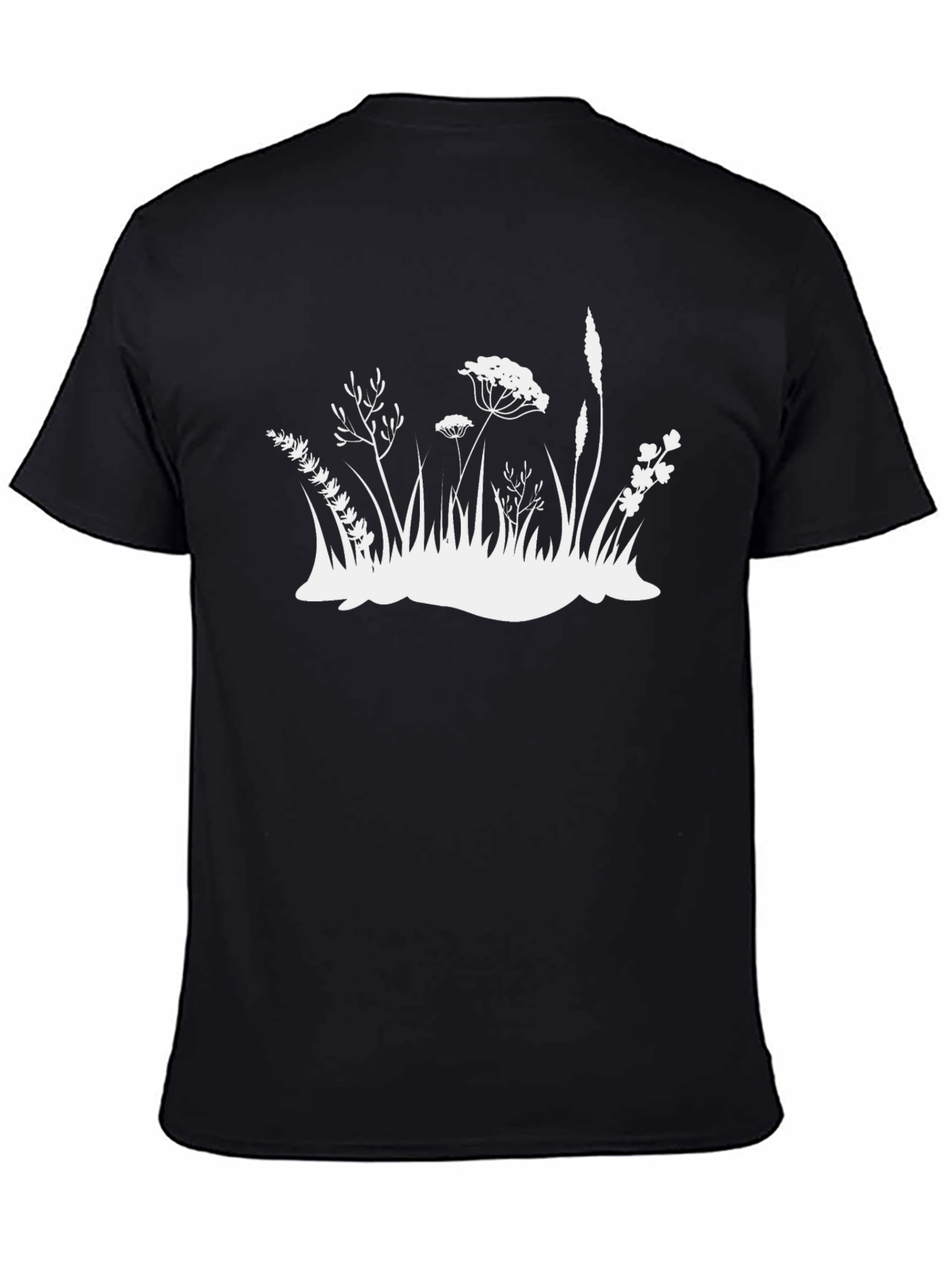 Floral Graphic Black T-Shirt - Nature Inspired Design
