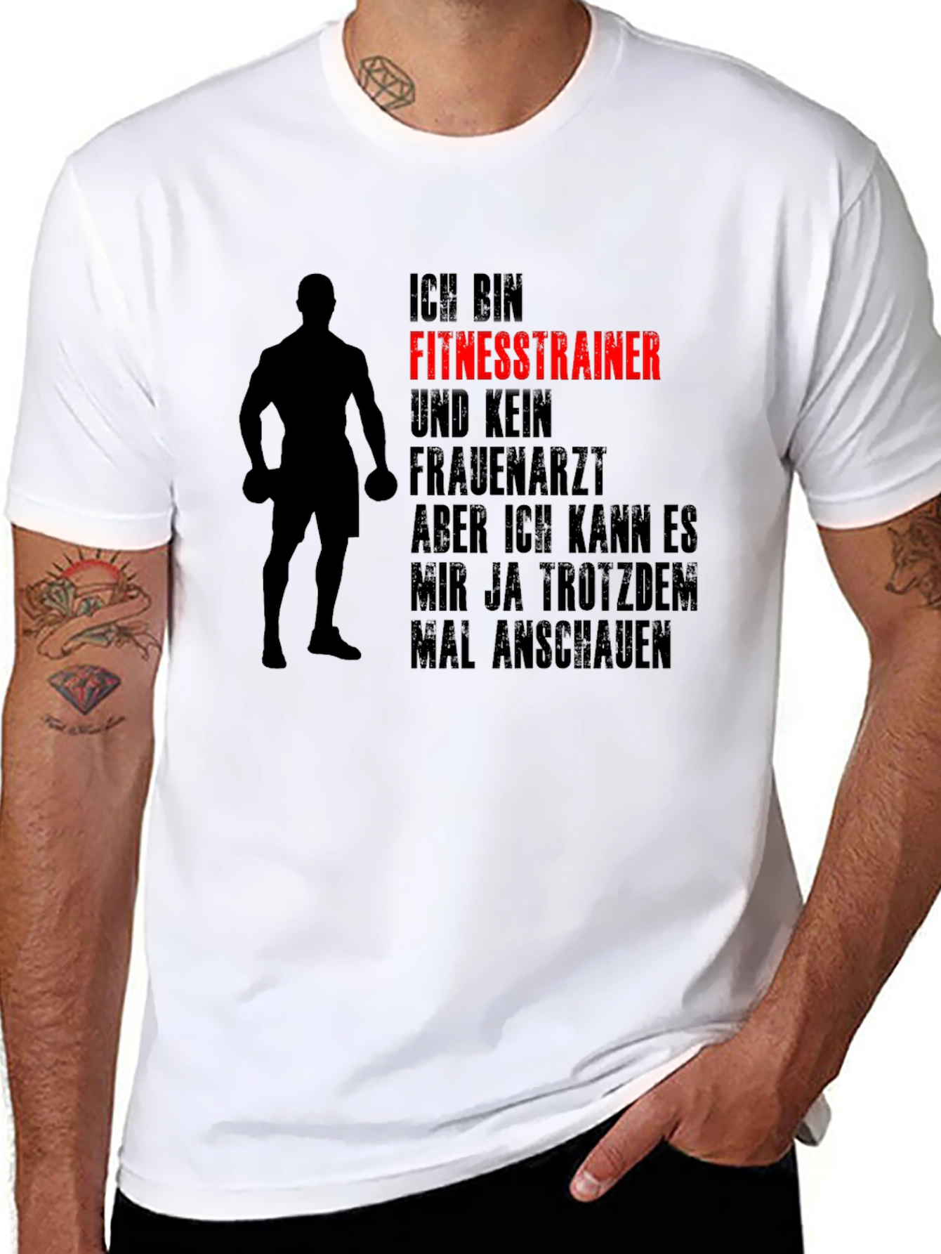Funny Fitness Trainer T-Shirt German Text