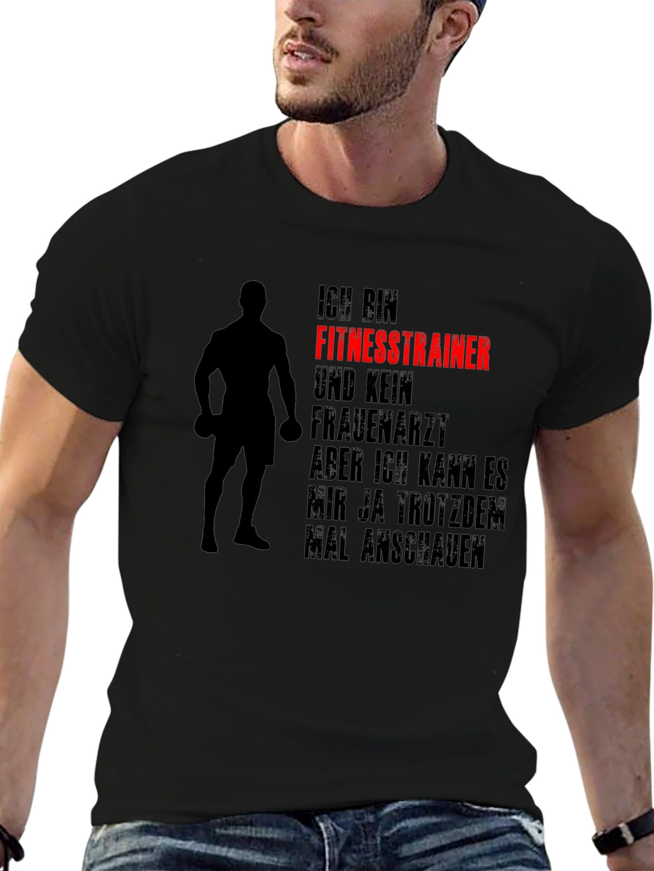 Funny Fitness Trainer T-Shirt German Text