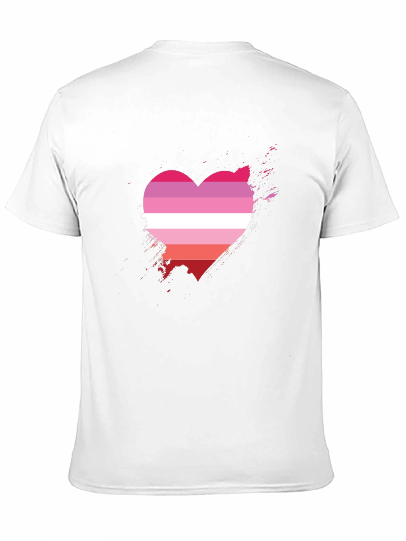 Lesbian Pride Heart T-Shirt - Grunge Graphic Tee