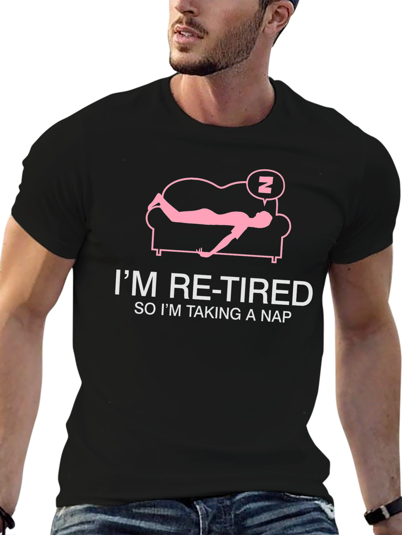 Retired Taking Nap T-Shirt: Funny Retirement Tee