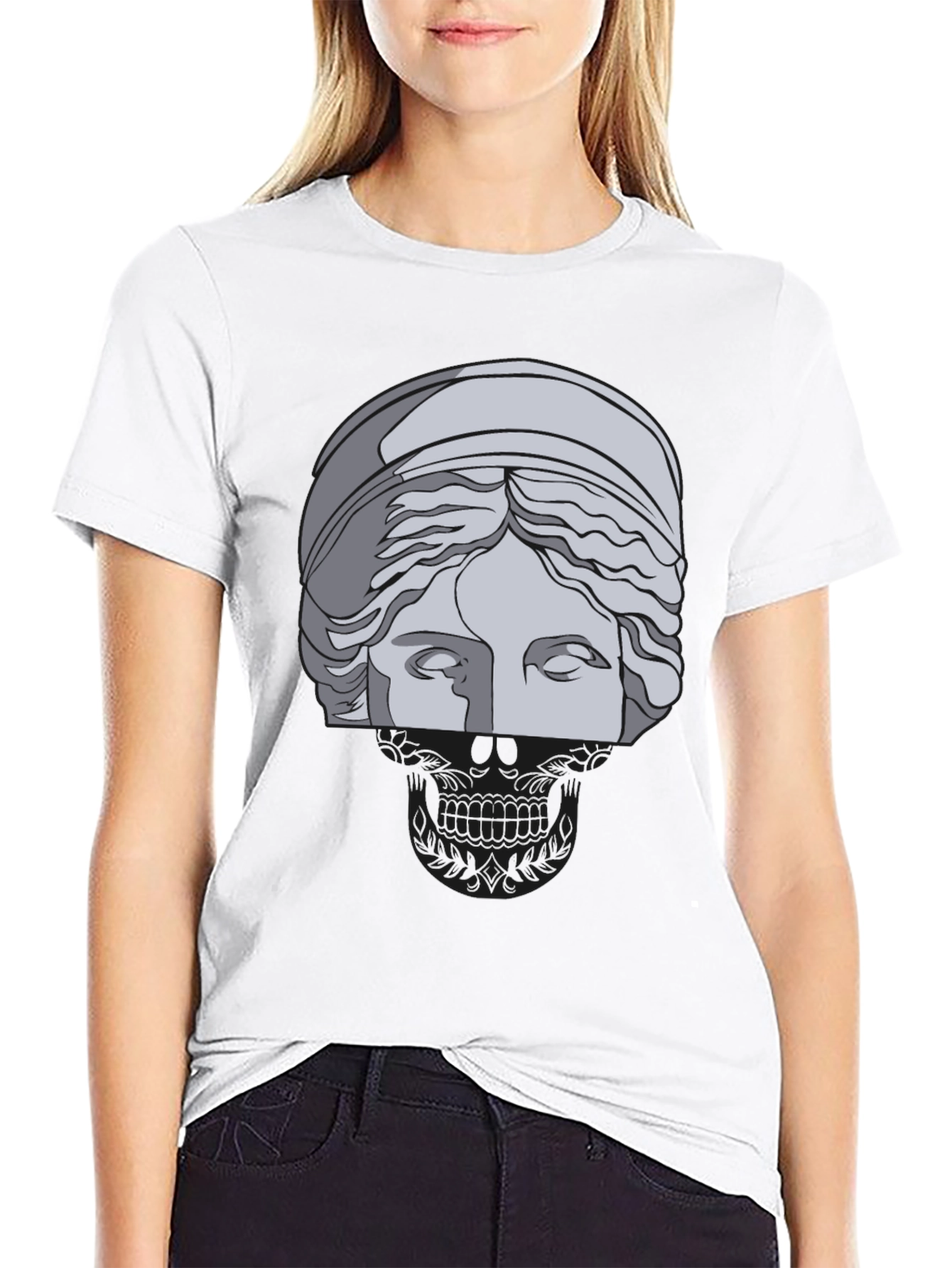 Statue Graphic Black T-Shirt