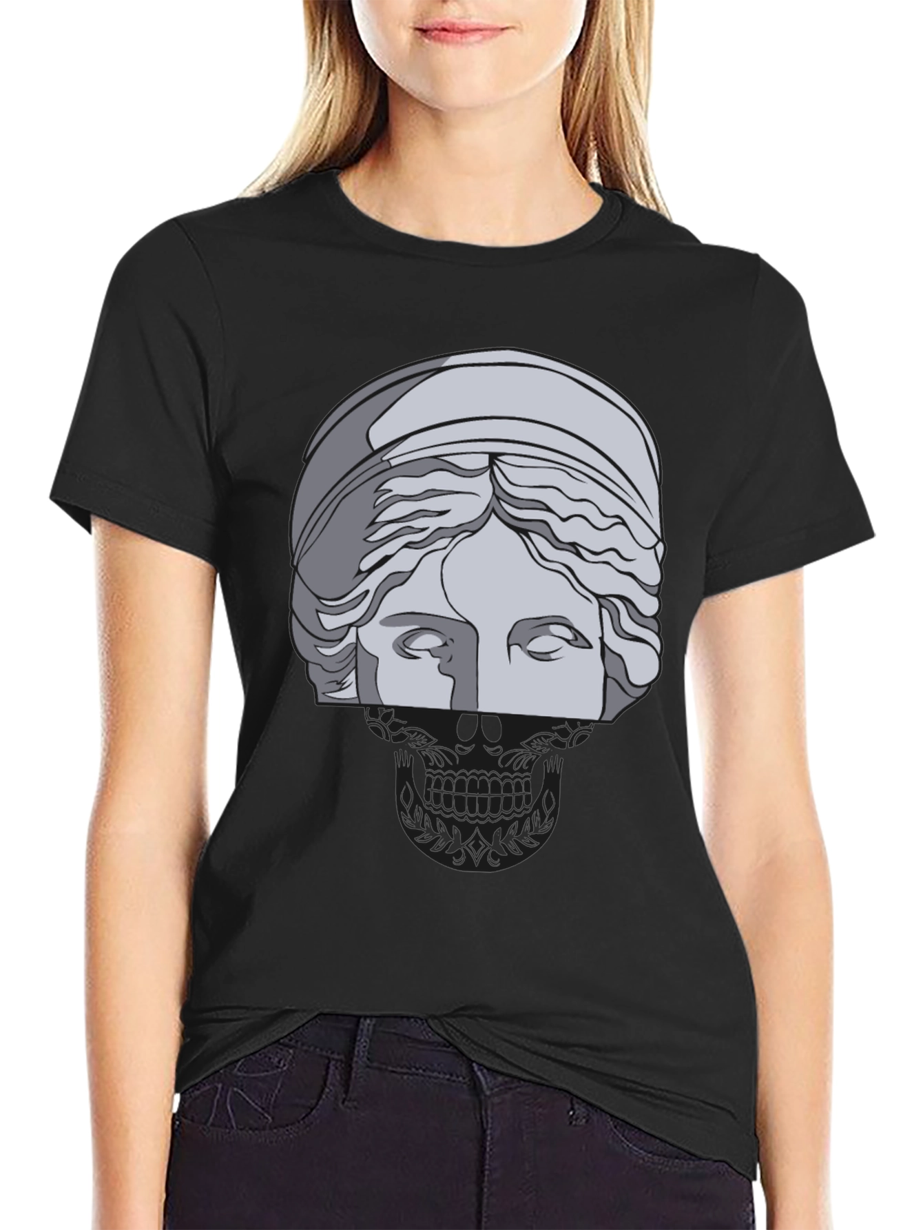 Statue Graphic Black T-Shirt
