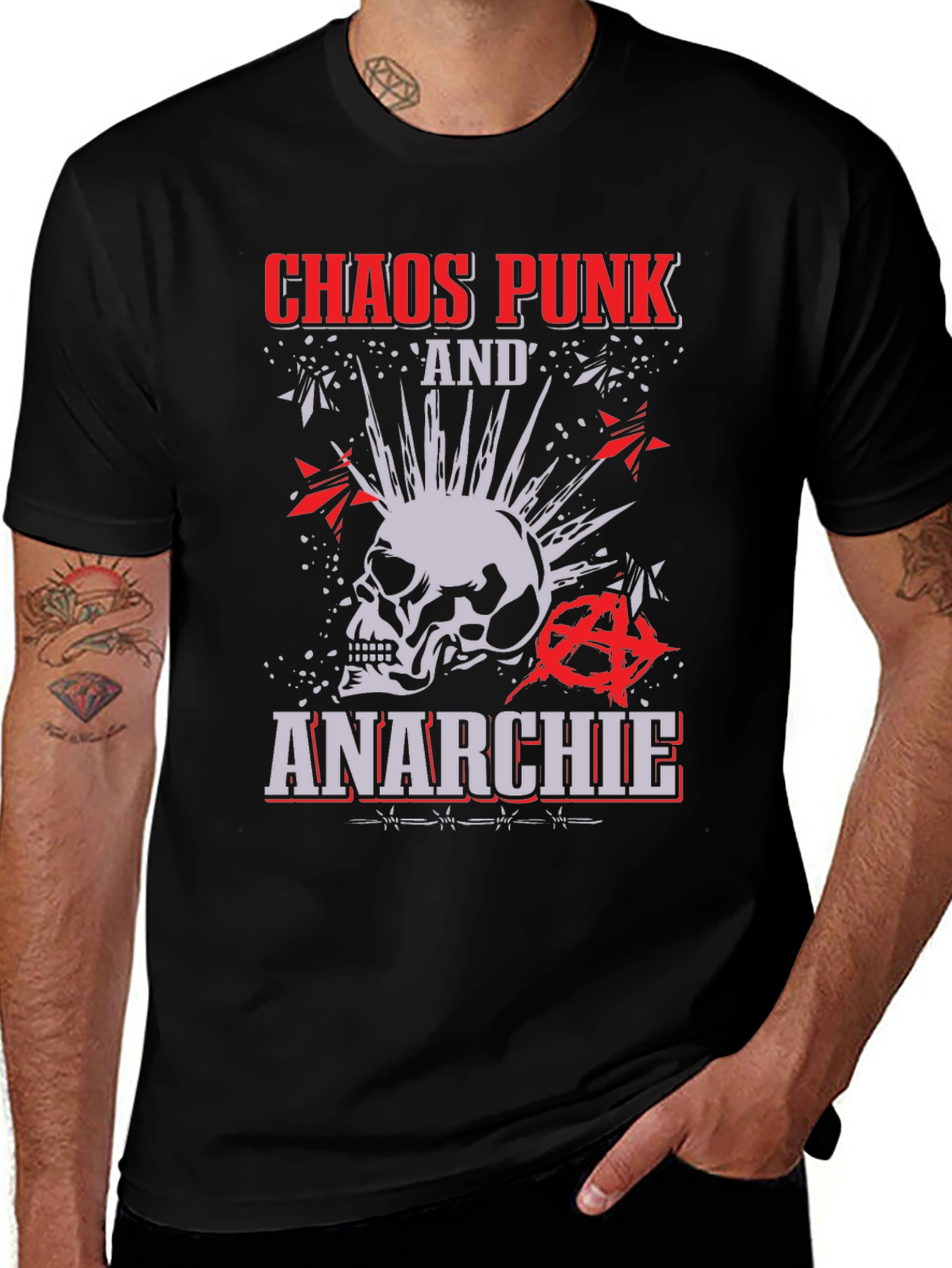 Chaos Punk Anarchie T-Shirt - Stylish Rebellion
