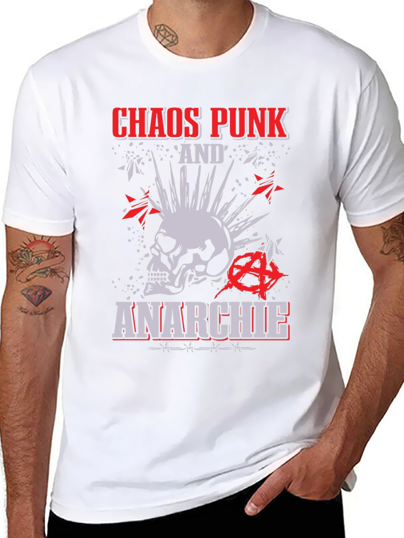 Chaos Punk Anarchie T-Shirt - Stylish Rebellion