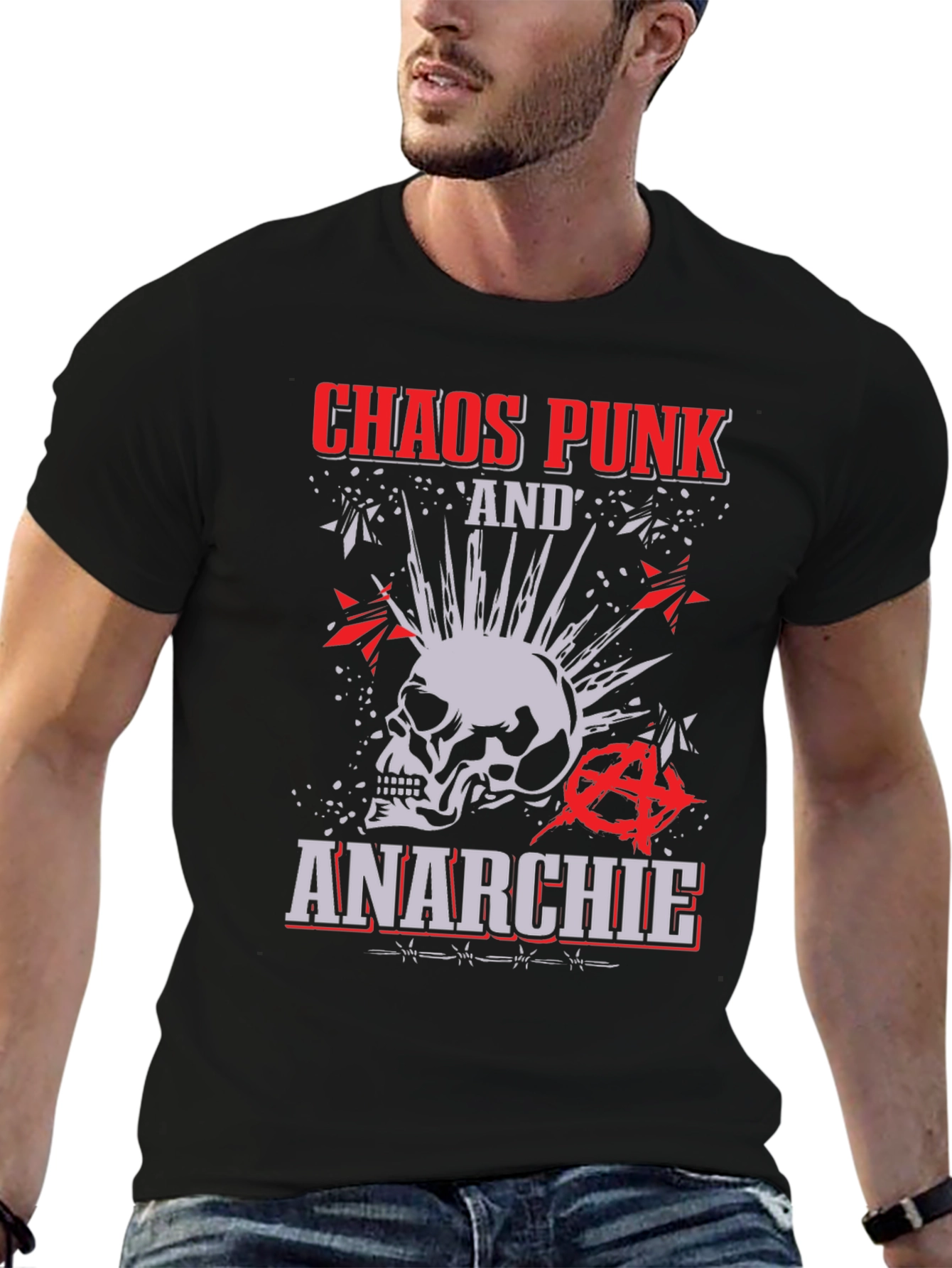 Chaos Punk Anarchie T-Shirt - Stylish Rebellion