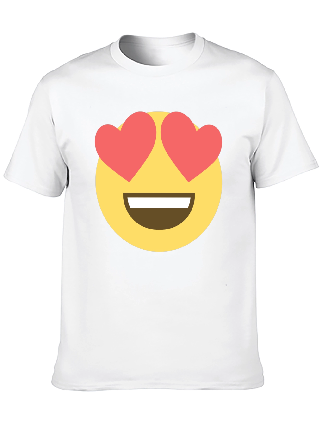 Emoji Love Eyes Black T-Shirt