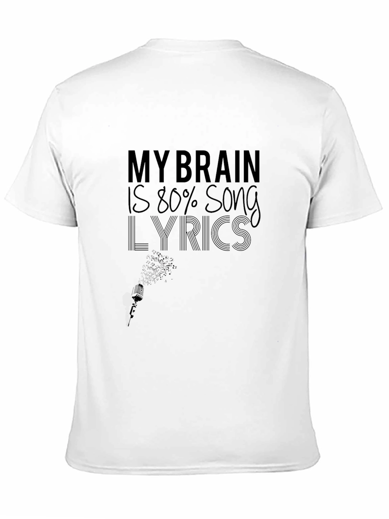 My Brain Song Lyrics Black T-Shirt