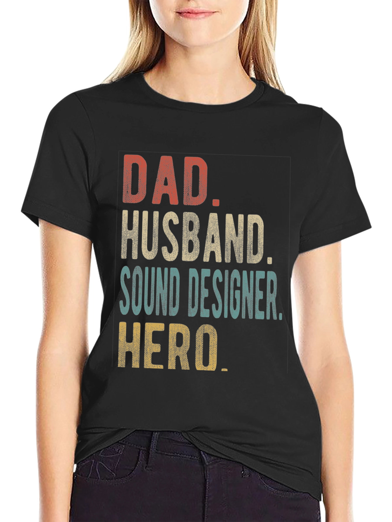 Dad Husband Sound Designer Hero Graphic Tee