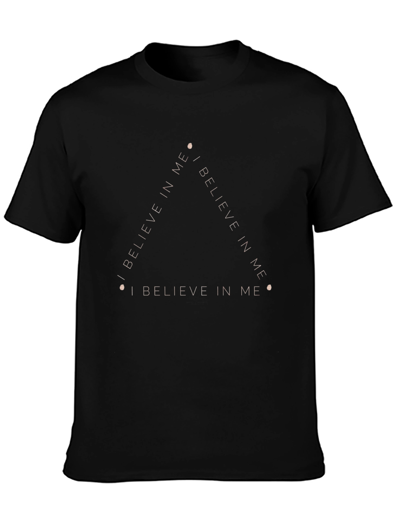 Believe In Me Triangle Graphic Tee - Black