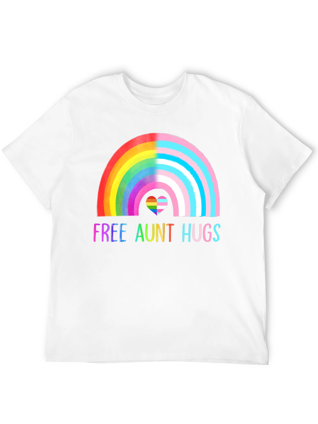 Free Aunt Hugs Pride T-Shirt LGBT Rainbow Tee