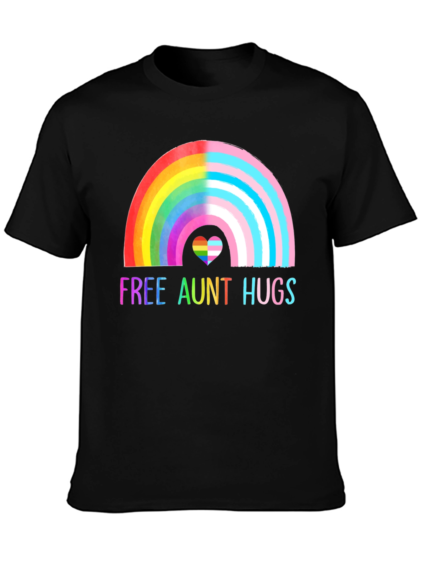 Free Aunt Hugs Pride T-Shirt LGBT Rainbow Tee