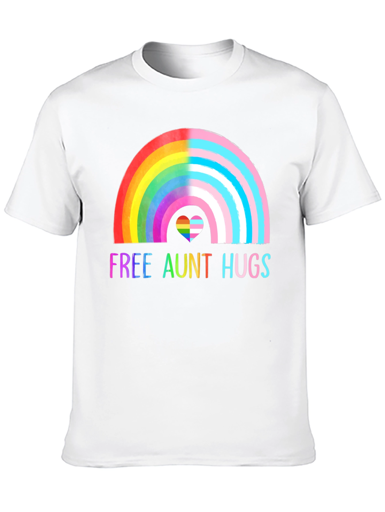 Free Aunt Hugs Pride T-Shirt LGBT Rainbow Tee