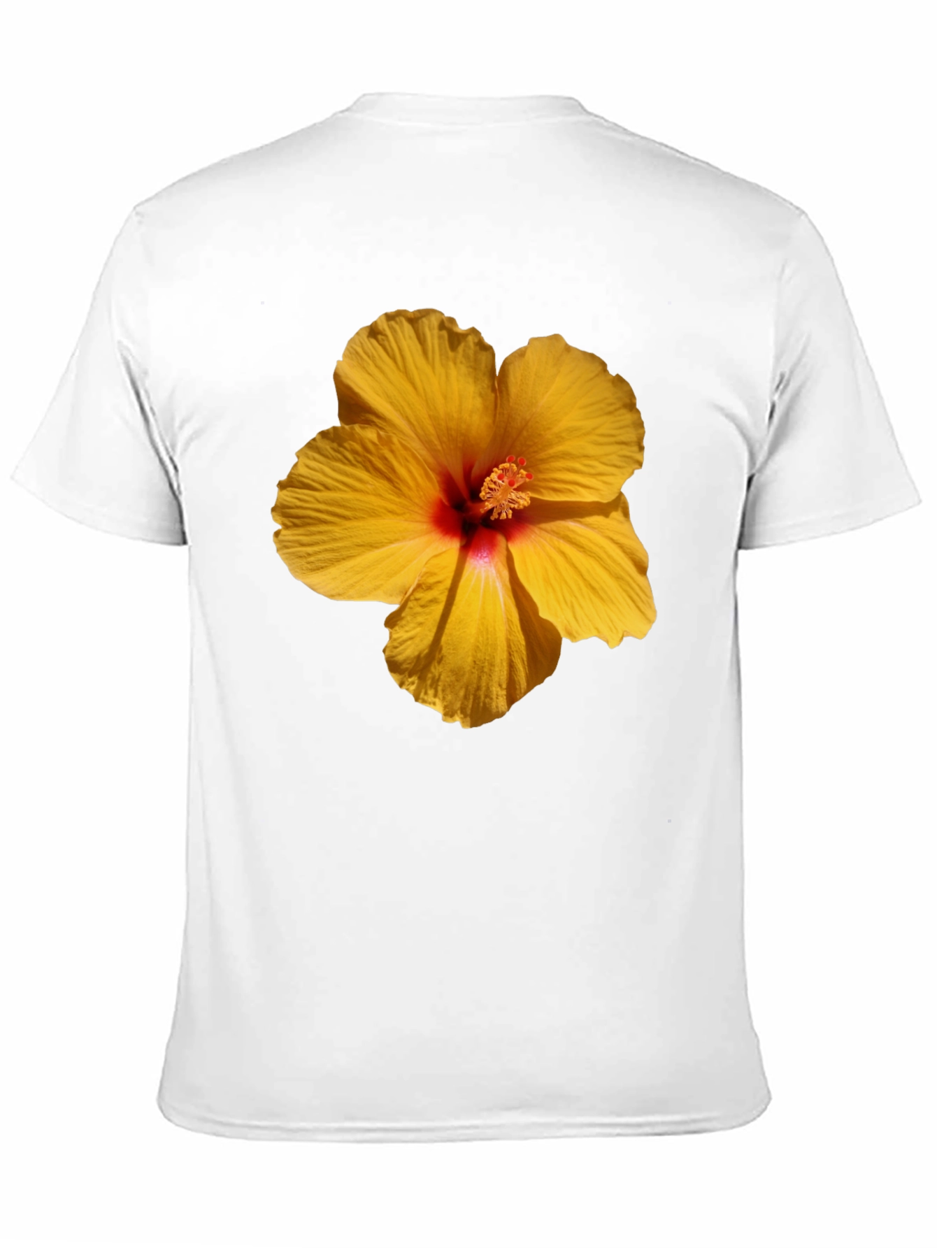 Hibiscus Flower Graphic Tee - Casual Black T-Shirt