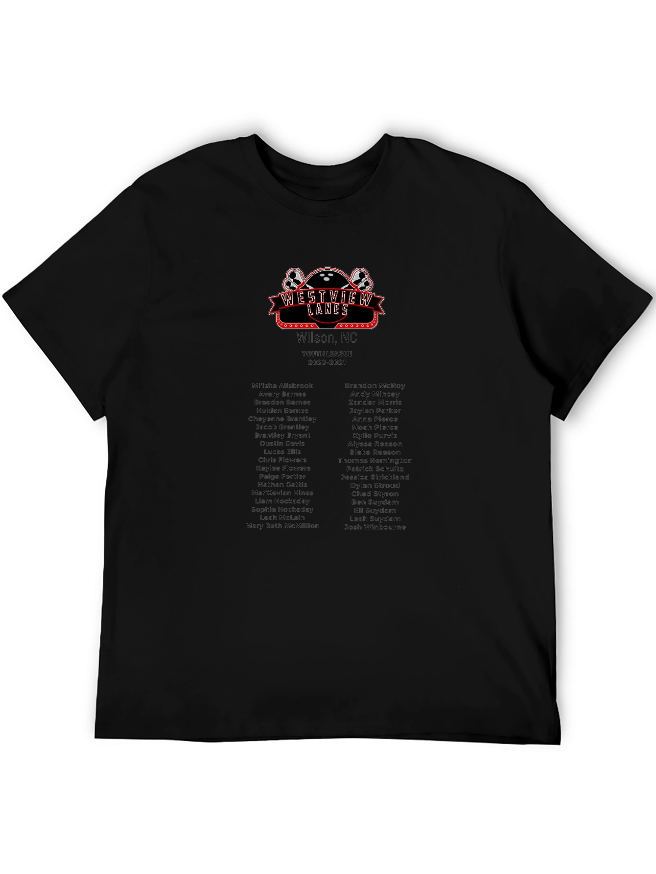 Westview Lanes Youth League 2020-2021 T-Shirt