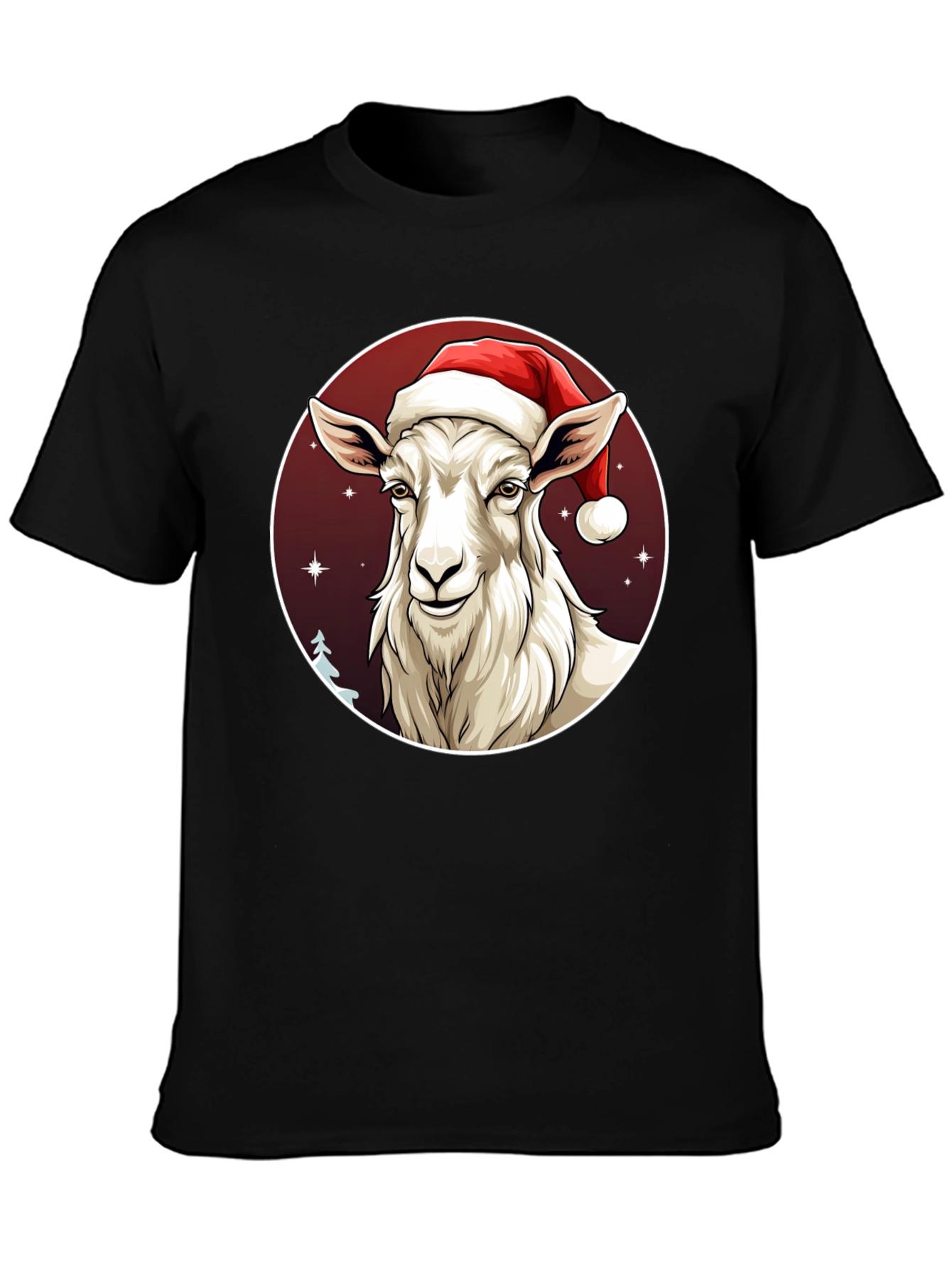 Christmas Goat T-Shirt - Holiday Animal Graphic Tee