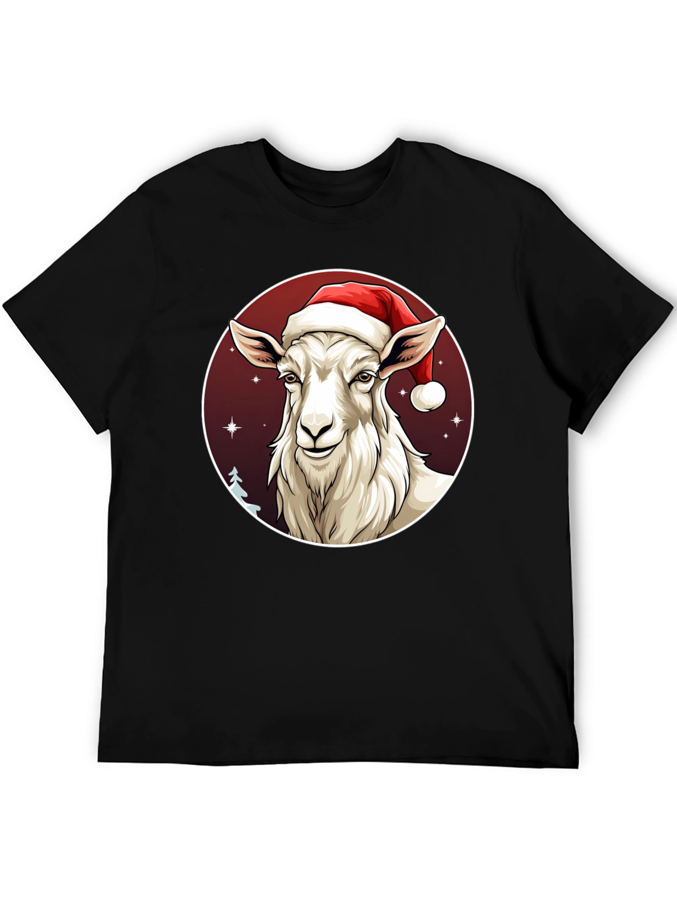 Christmas Goat T-Shirt - Holiday Animal Graphic Tee