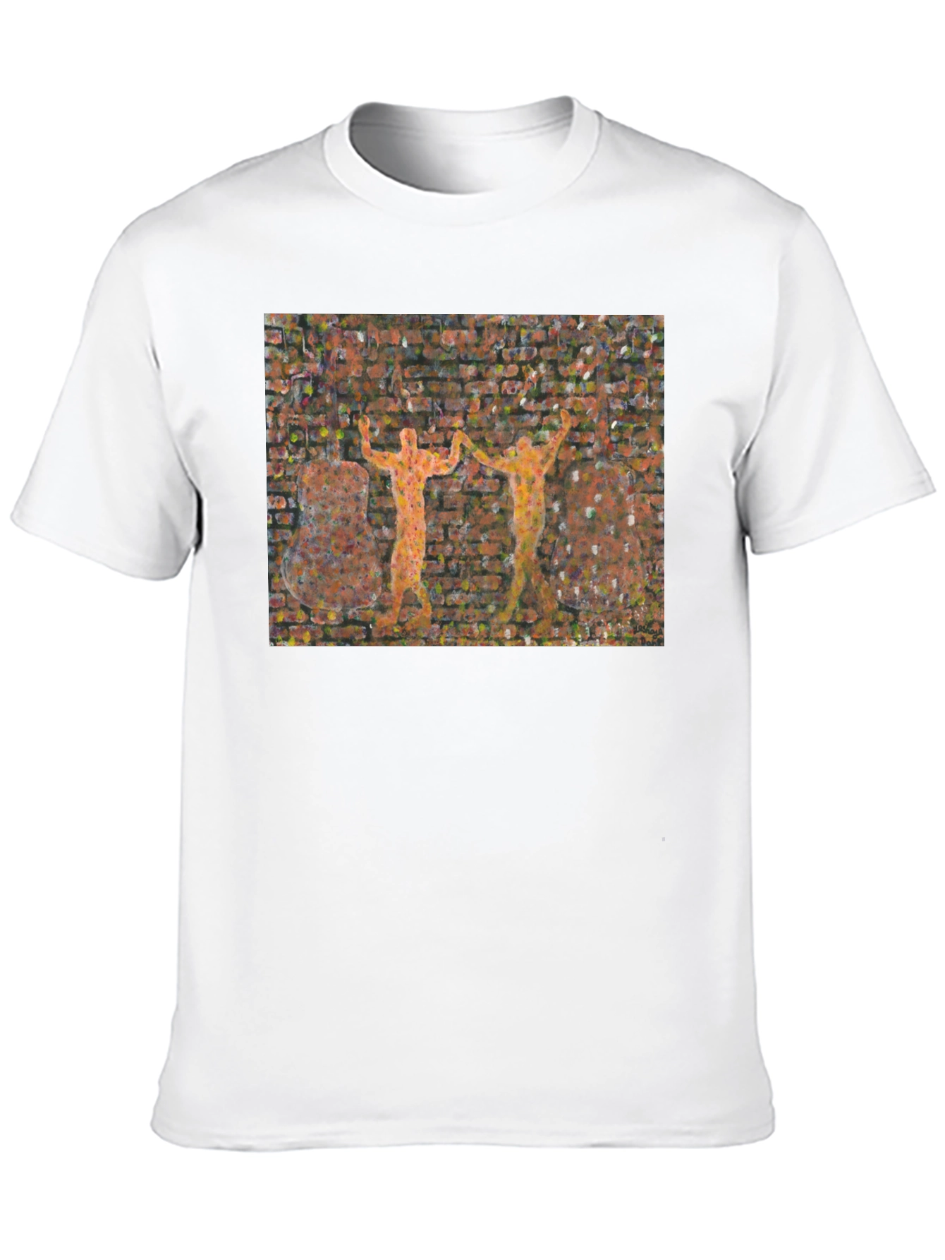 Abstract Brick Wall Graphic T-Shirt