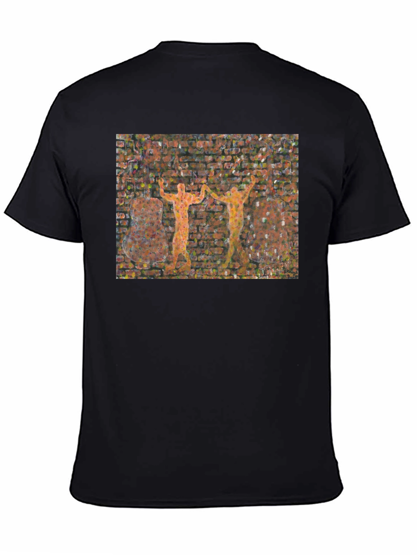 Abstract Brick Wall Graphic T-Shirt