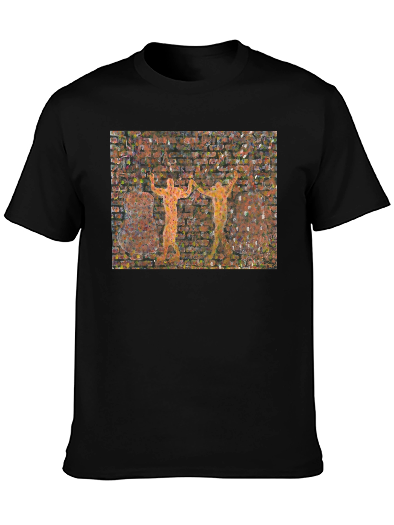 Abstract Brick Wall Graphic T-Shirt