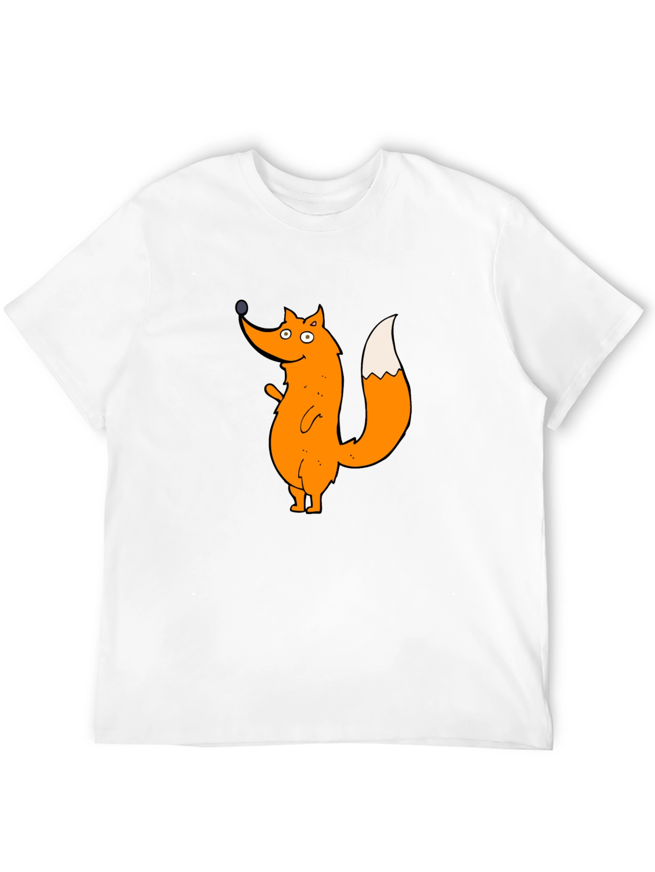 Cartoon Fox Graphic T-Shirt