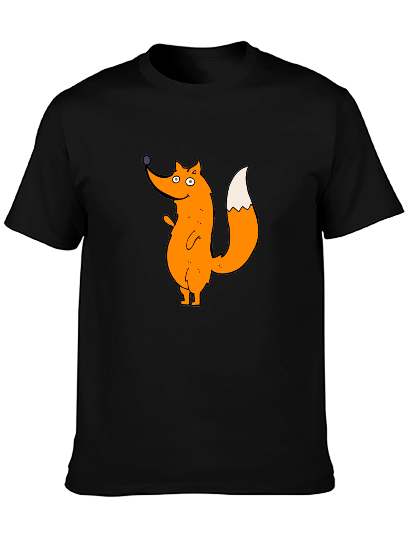 Cartoon Fox Graphic T-Shirt