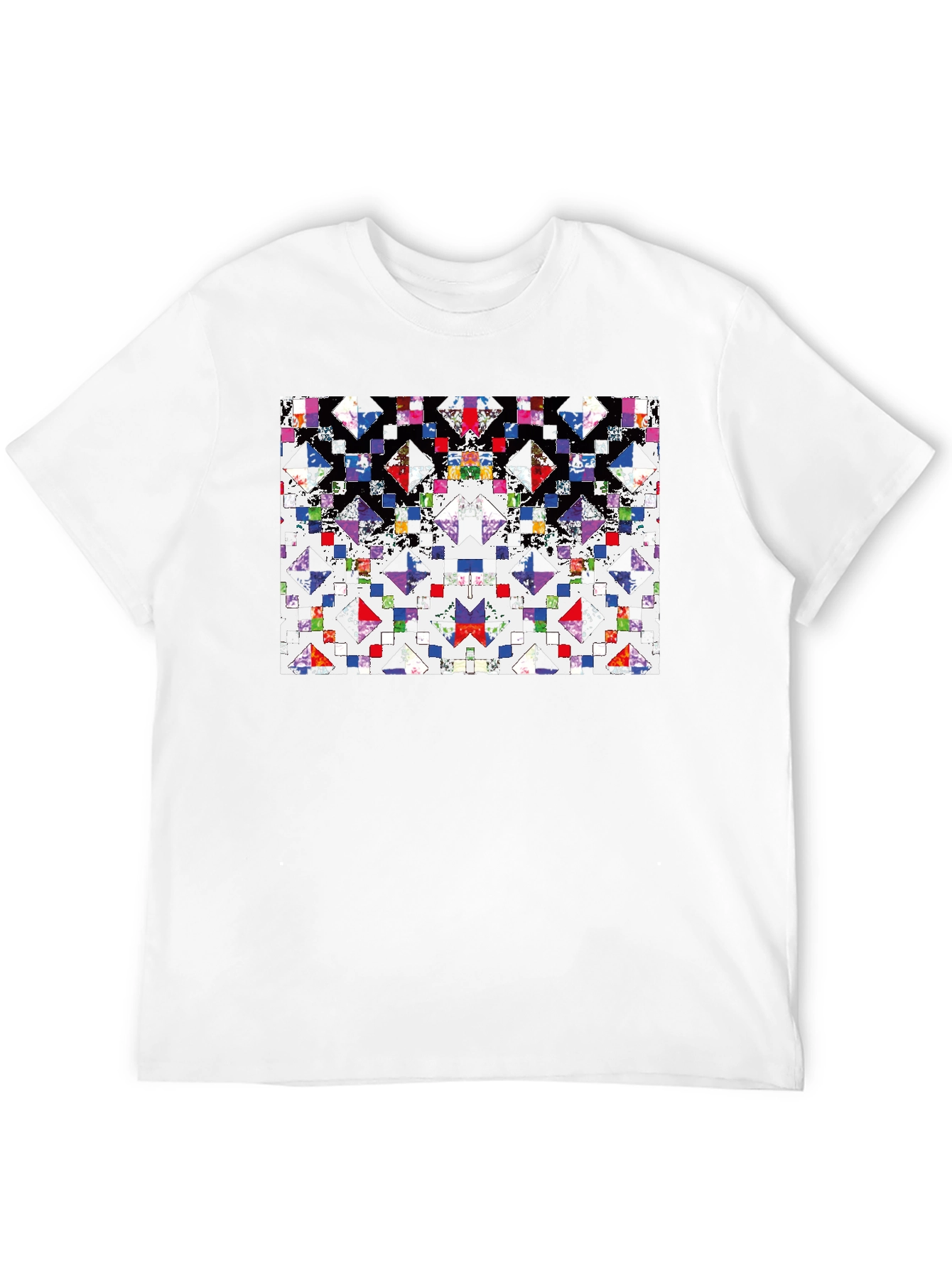 Abstract Geometric T-Shirt - Black