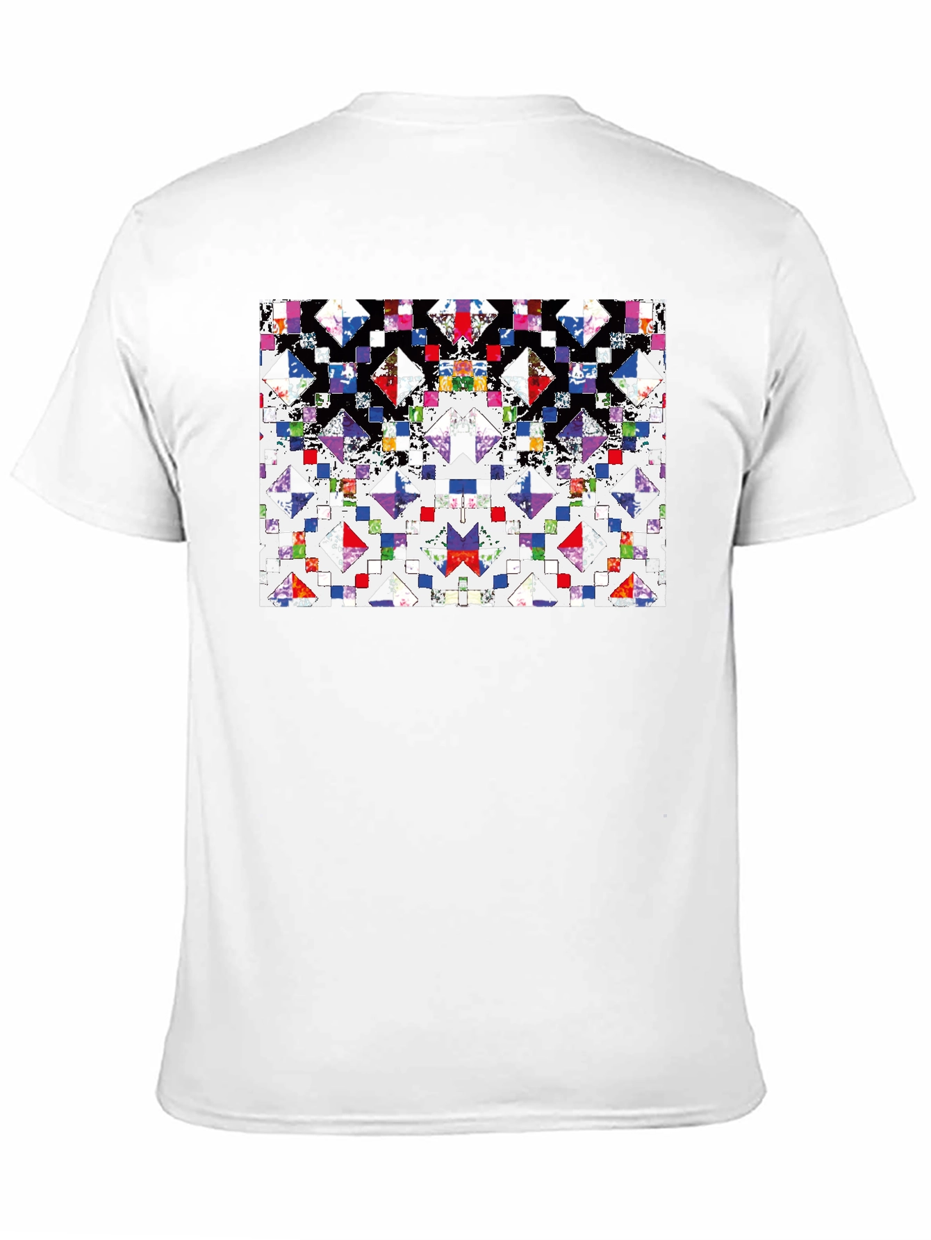 Abstract Geometric T-Shirt - Black