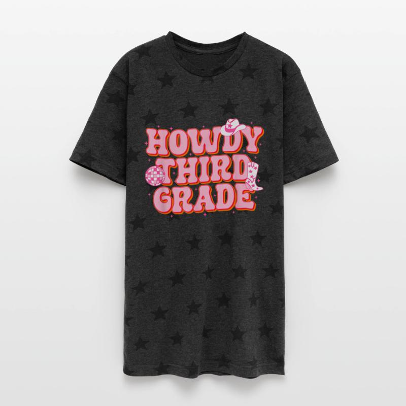 Howdy Third Grade Cowgirl Teacher 3rd Grade Back T