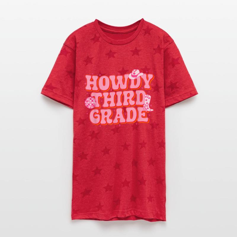 Howdy Third Grade Cowgirl Teacher 3rd Grade Back T