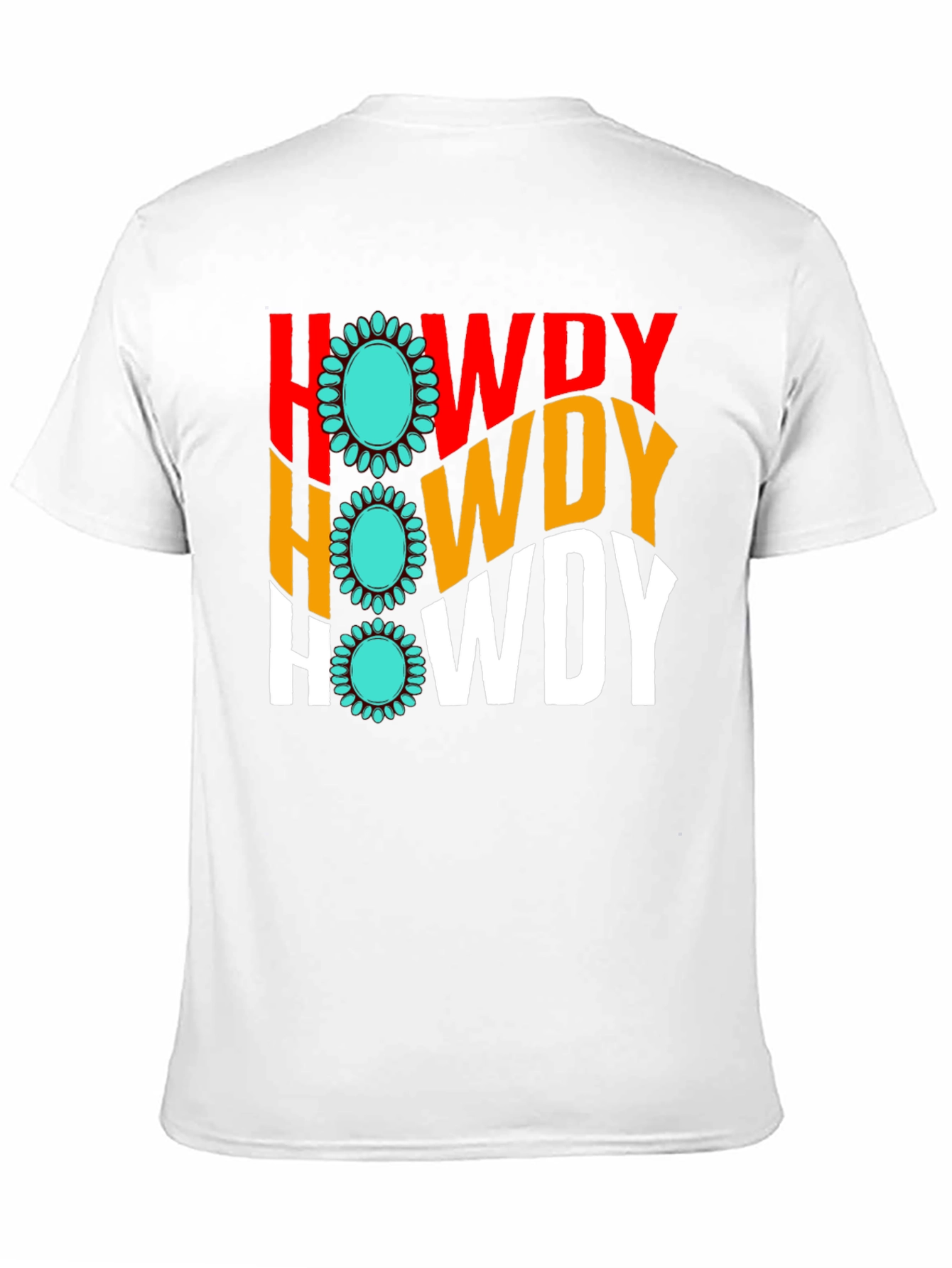 Howdy Turquoise Graphic T-Shirt