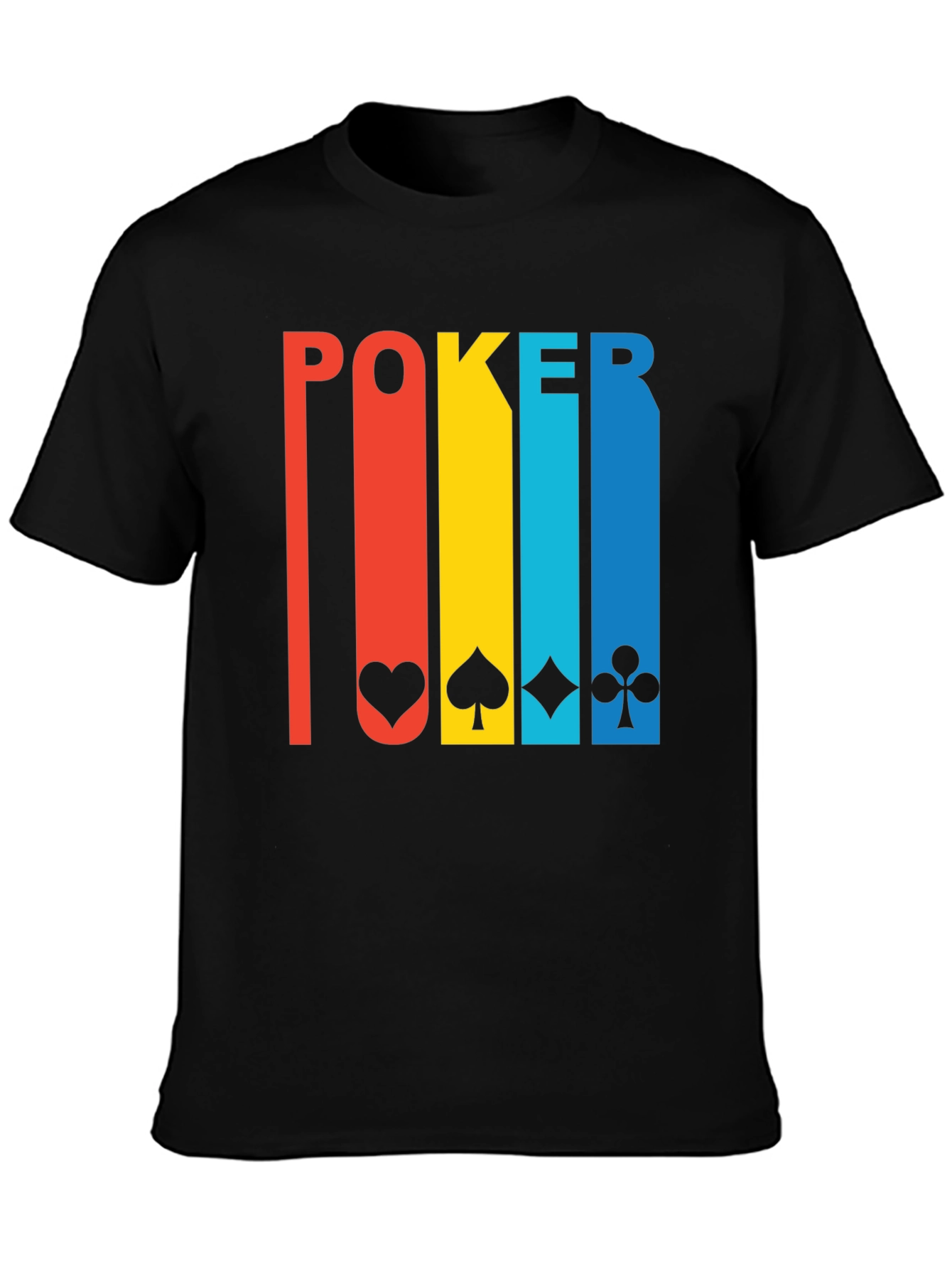 Poker Card Suits Graphic Tee - Lucky Shirt