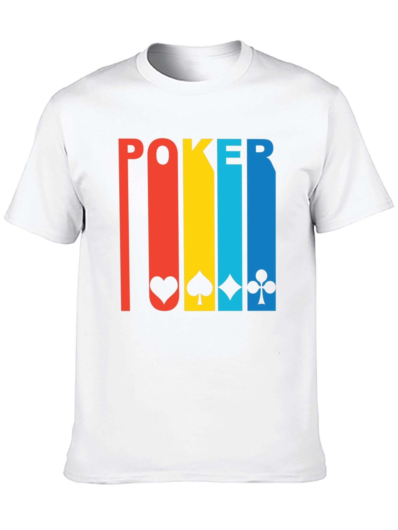 Poker Card Suits Graphic Tee - Lucky Shirt