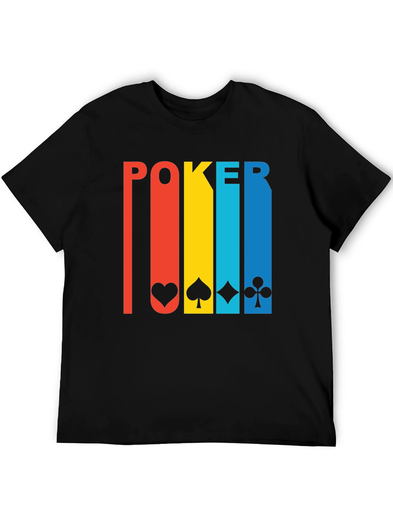 Poker Card Suits Graphic Tee - Lucky Shirt